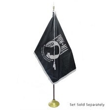POW MIA flag on display stand