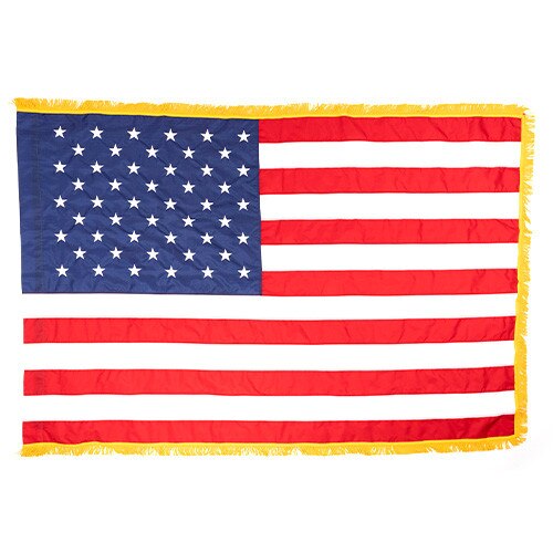 Indoor US Flag with Fringe
