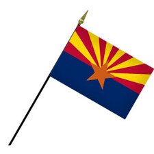 Arizona state flag waving design