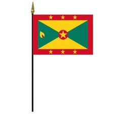 Grenada flag with golden stars