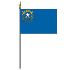 Nevada state flag on a pole