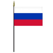 Russian flag with color bands
