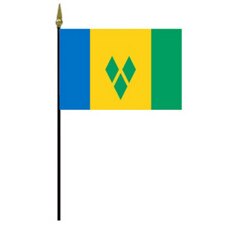 Saint Vincent flag on a flagpole