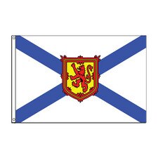 Nova Scotia flag with lion emblem