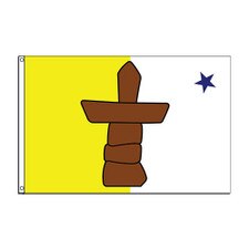 flag with inukshuk and star