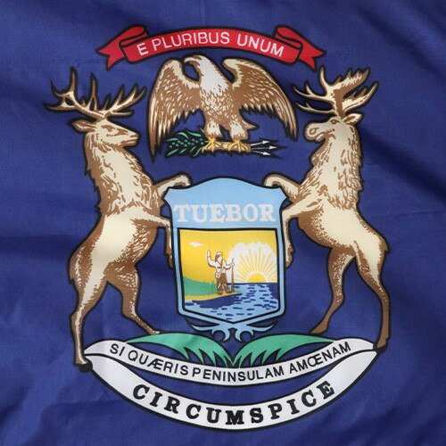 Outdoor Michigan State Flag Emblem