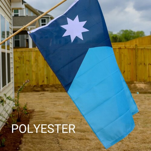Outdoor polyester MN flag display