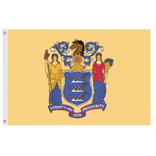 Polyester new jersey flag
