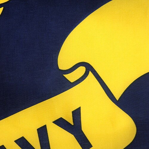 Navy Flag Fabric Close up
