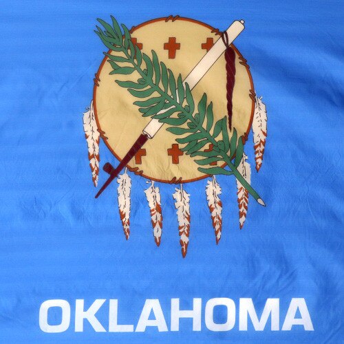 oklahoma flag leaf emblem
