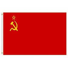 Soviet Union flag red with symbols