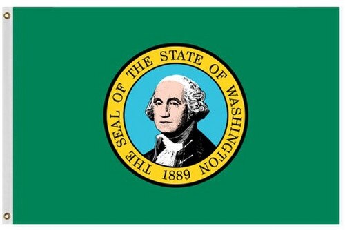 outdoor Washington flags