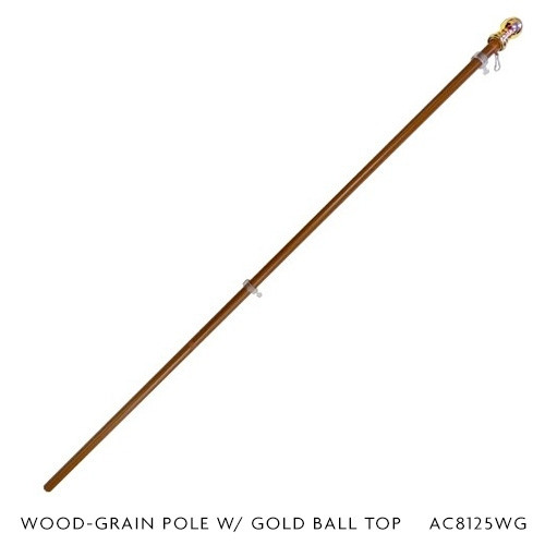 Wood-Grain Outrigger Flagpoles