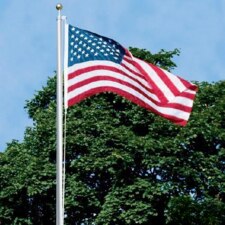 USA flag waving in the wind