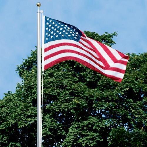USA flag waving in the wind