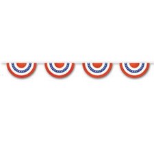 red white blue bunting garland