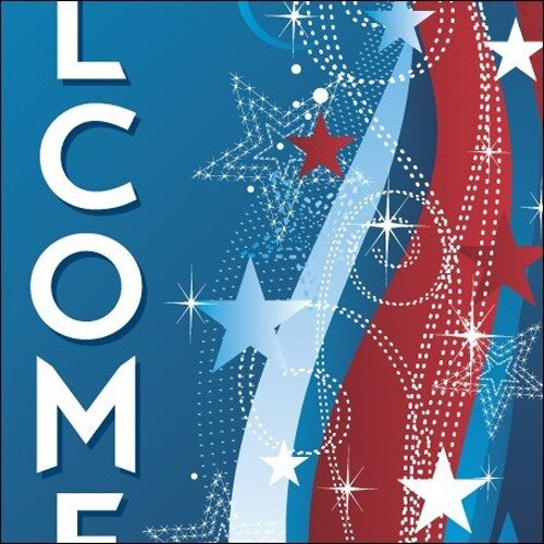 welcome stars and stripes design