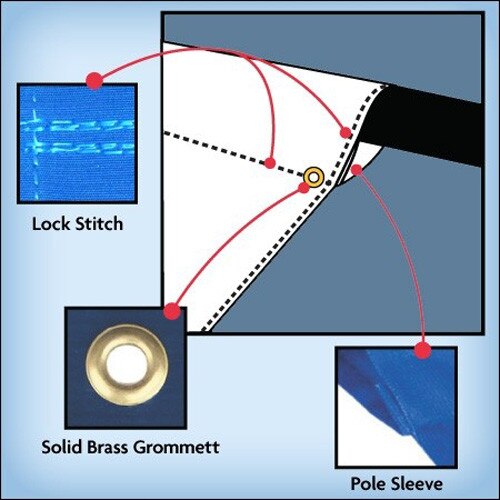 Diagram of flag construction detail