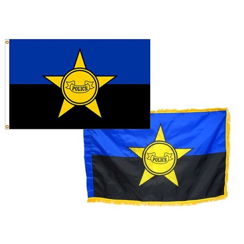 police flag with yellow star
