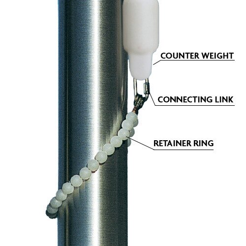 Counter weight connecting link part