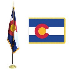 Colorado state flag and banner