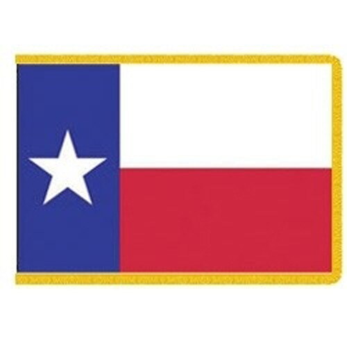 Texas flag with blue and red colors