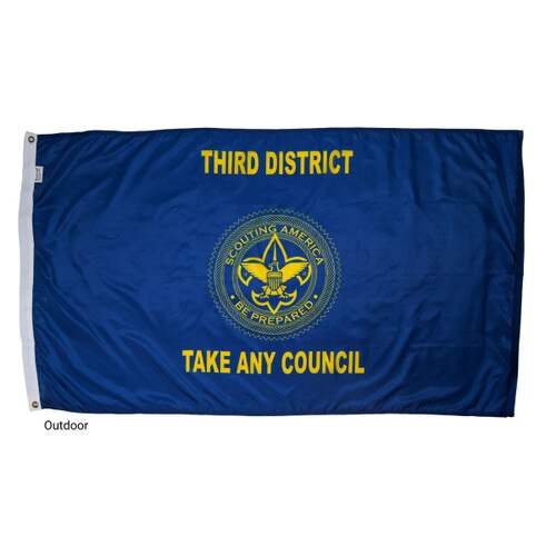 Scouting America District Fringed Custom Flag