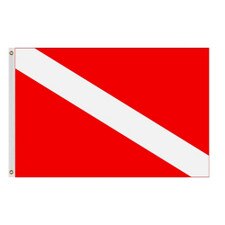 divers down flag red white diagonal
