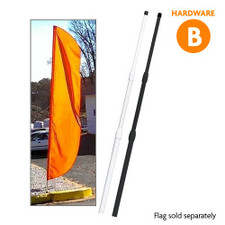 Advertising telescoping flag poles
