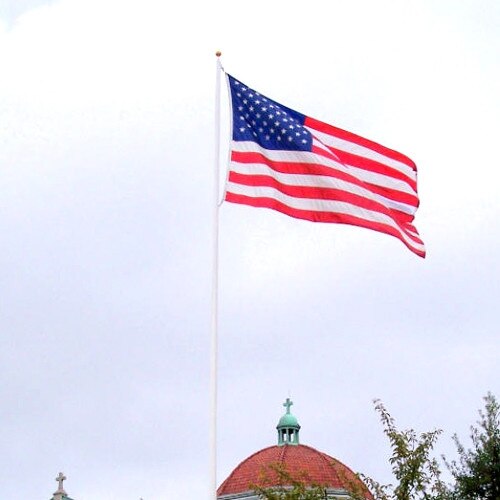 35' Hinged Base Fiberglass Flagpole
