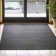 black rubber mat at entrance door