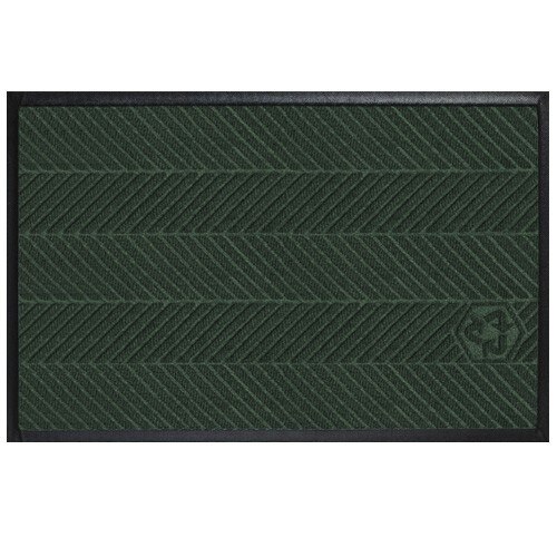 green rubber door mat with pattern