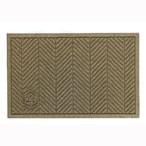 brown herringbone door mat