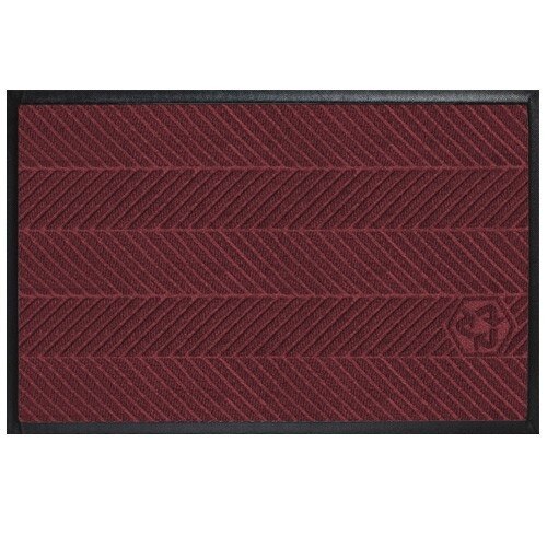 red rubber doormat with pattern