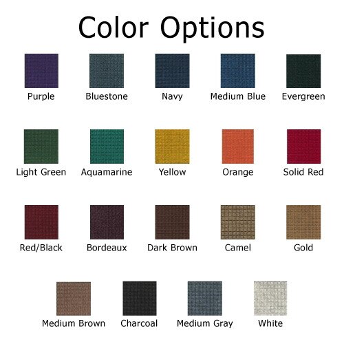Different colors available for Mats
