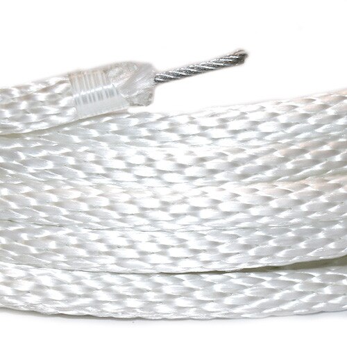 Wire Core Halyard Flagpole Rope Close-Up