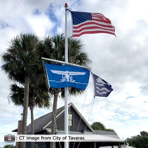 25' Single Mast Nautical Aluminum Flagpole With Yardarm