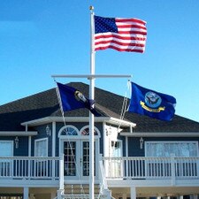 30 foot Nautical Yardarm Flagpole