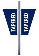 Double tapered street banner