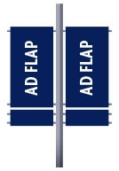 Double street banner ad flap