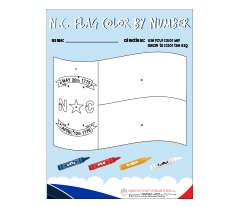 N.C. Flag Color By Numbers