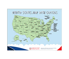 U.S. Map with States and State Capitals