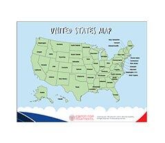 U.S. Map with States