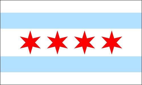 Chicago flag - for sale at Carrot-Top Industries