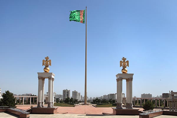 Ashgabat, Turkmenistan Flagpole - 436 Ft 